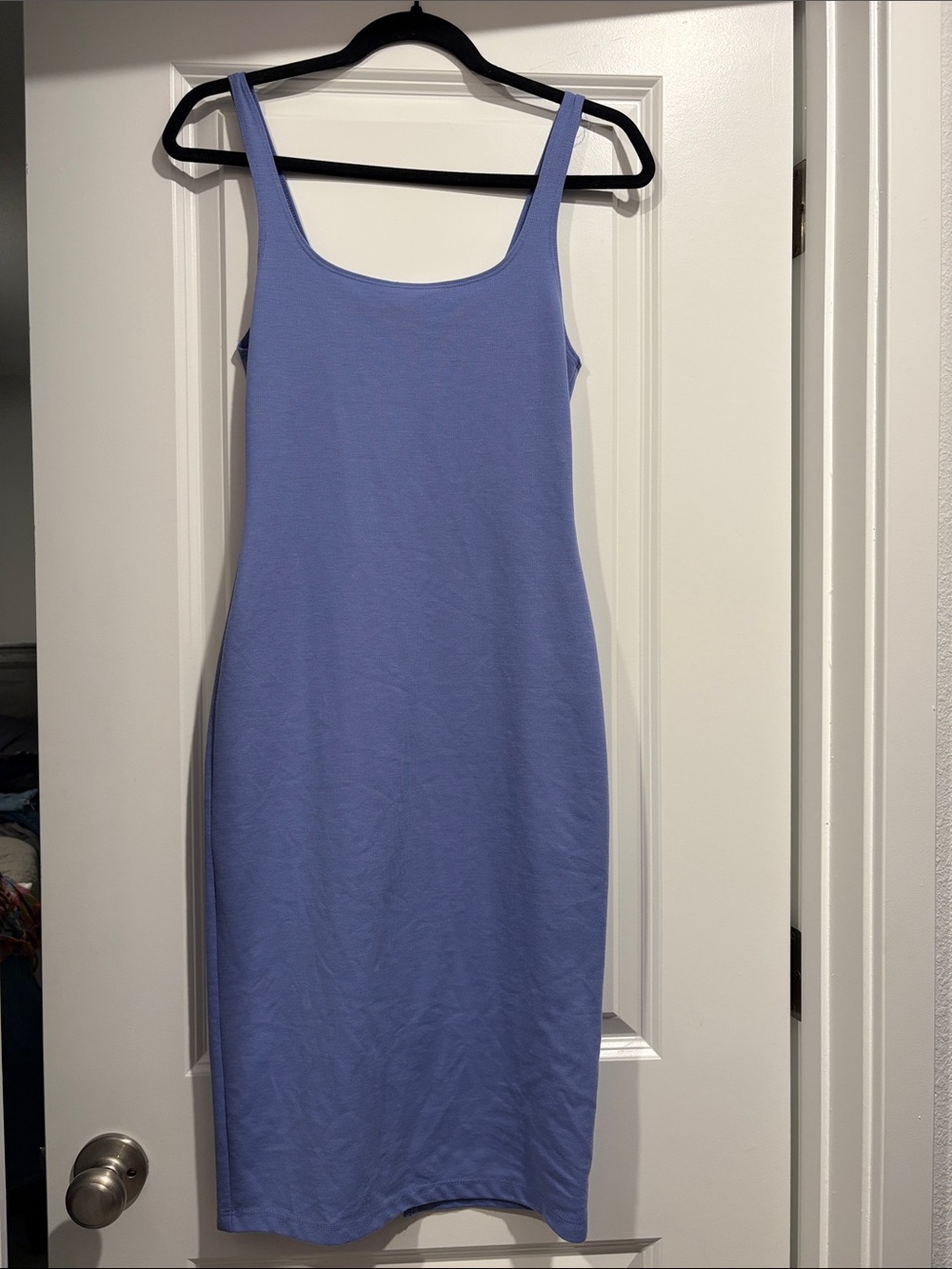 Zara Periwinkle Scoop Neck Midi Dress